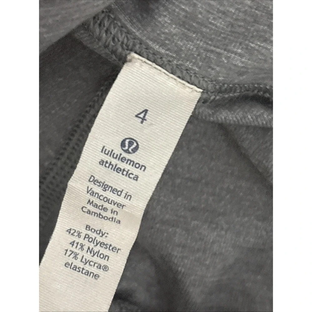 Lululemon Women's Sz 4 Gray Fitted Athletic Leggings Pants EUC - Picture 4 of 4